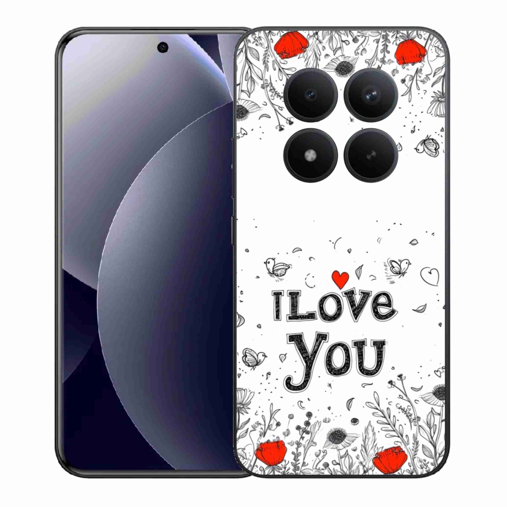 Gél borítás mmCase a Xiaomi Redmi Note 15 Pro+ 5G/Xiaomi Poco M8 Pro 5G - I love you fehér háttérrel