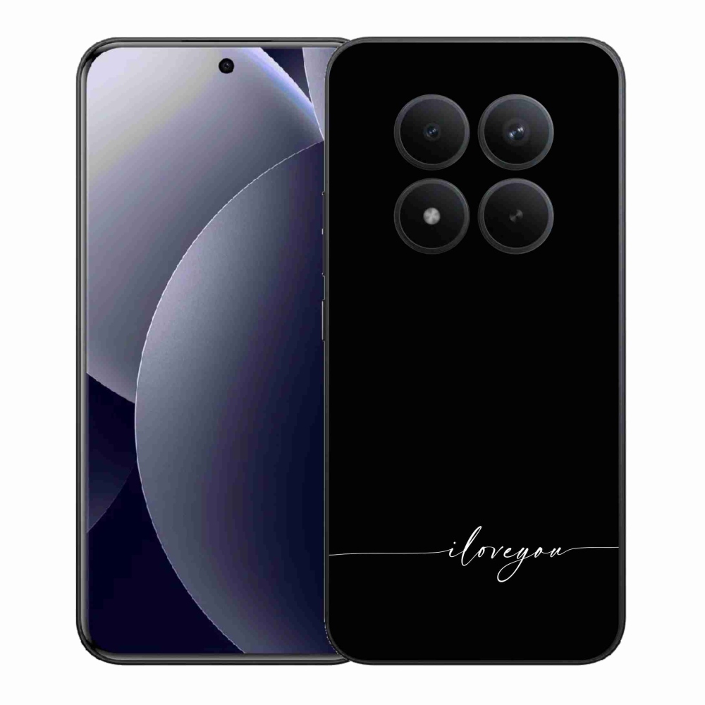 Gél borítás mmCase a Xiaomi Redmi Note 15 Pro+ 5G/Xiaomi Poco M8 Pro 5G - I love you fekete háttérrel