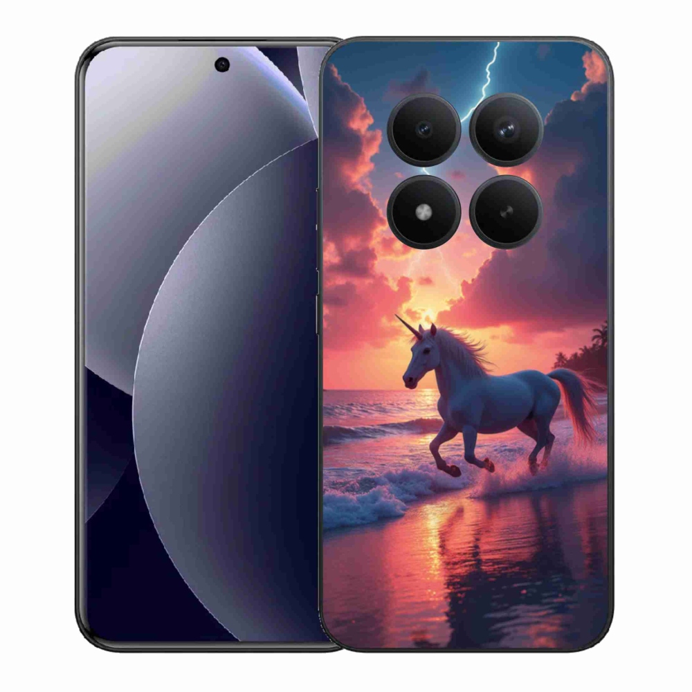 Gél borítás mmCase a Xiaomi Redmi Note 15 Pro+ 5G/Xiaomi Poco M8 Pro 5G számára - egyszarvú a tengerparton