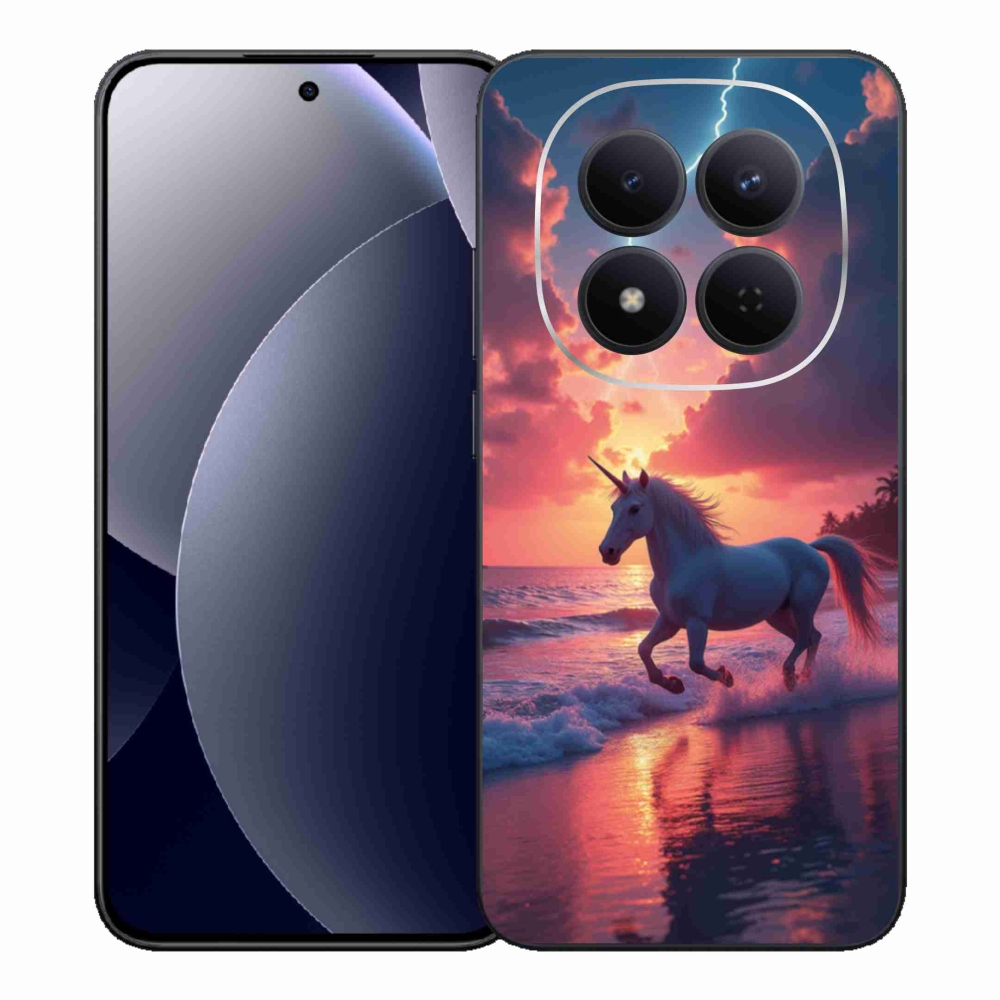 Gél borítás mmCase a Xiaomi Redmi Note 15 Pro 5G-hez - egyszarvú a tengerparton