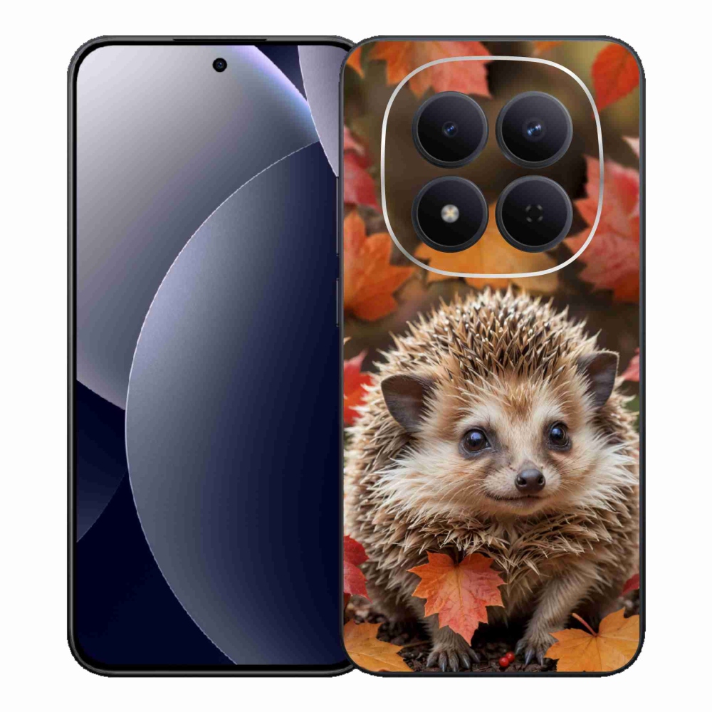 Gél borító mmCase a Xiaomi Redmi Note 15 Pro 5G-hez - sün a levelekben