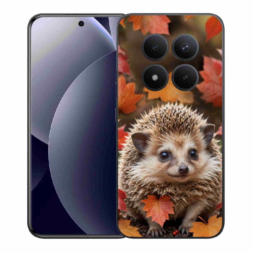 Gél borítás mmCase a Xiaomi Redmi Note 15 Pro+ 5G számára - sün a levelekben