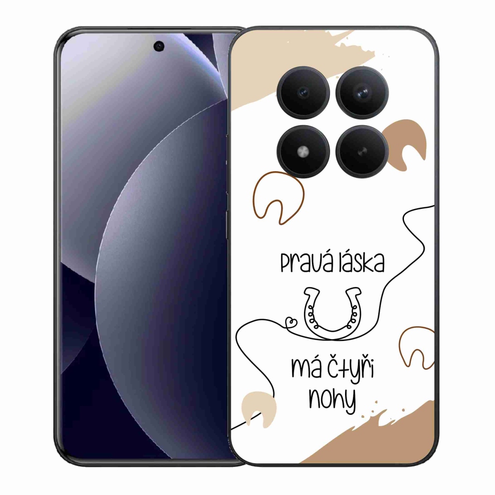 Gél borítás mmCase a Xiaomi Redmi Note 15 Pro+ 5G/Xiaomi Poco M8 Pro 5G számára - ló motívum fehér háttérrel