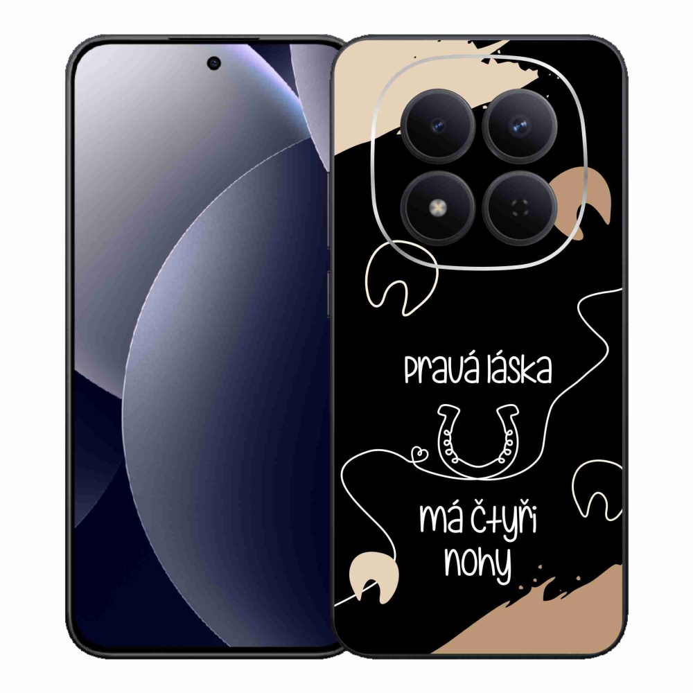 Gél borítás mmCase a Xiaomi Redmi Note 15 Pro 5G-hez - ló motívum fekete háttérrel