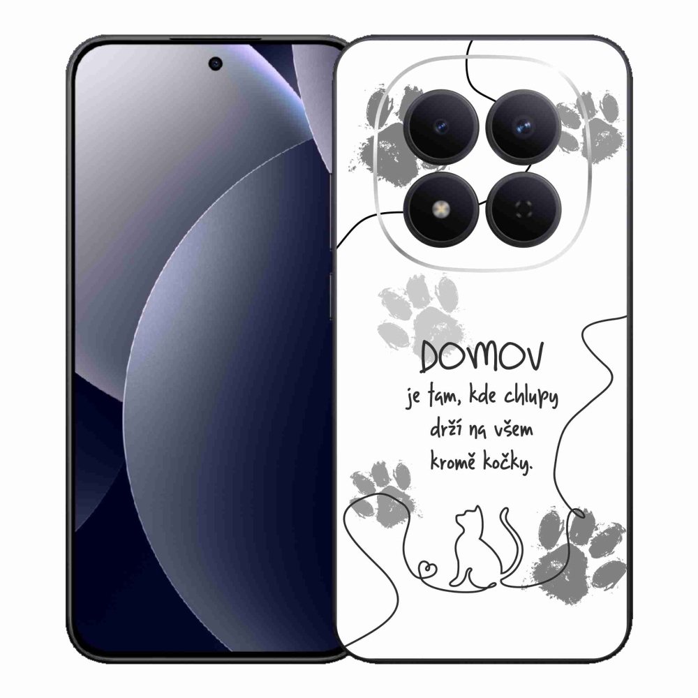 Gél borító mmCase a Xiaomi Redmi Note 15 Pro 5G-hez - macska motívum fehér háttérrel