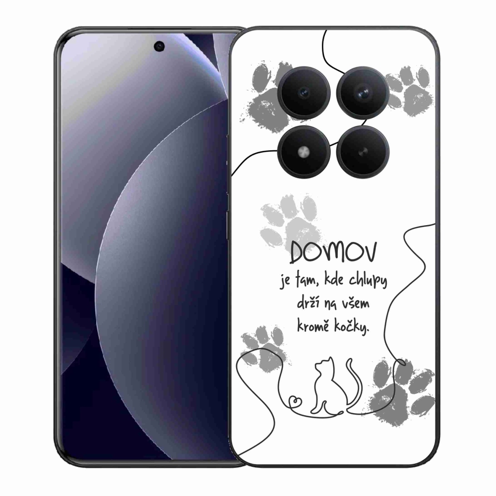 Gél borítás mmCase a Xiaomi Redmi Note 15 Pro+ 5G/Xiaomi Poco M8 Pro 5G számára - macska motívum fehér háttérrel