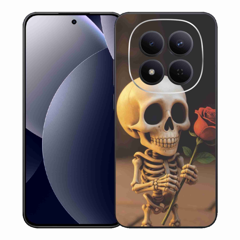 Gél borítás mmCase a Xiaomi Redmi Note 15 Pro 5G-hez - csontváz rózsával