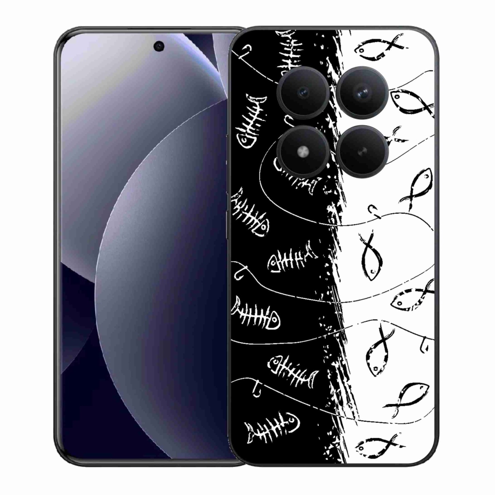 Gél borító mmCase a Xiaomi Redmi Note 15 Pro+ 5G/Xiaomi Poco M8 Pro 5G számára - csontvázak és halak