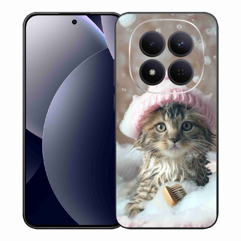 Gél borítás mmCase a Xiaomi Redmi Note 15 Pro 5G-hez - cica és fürdő
