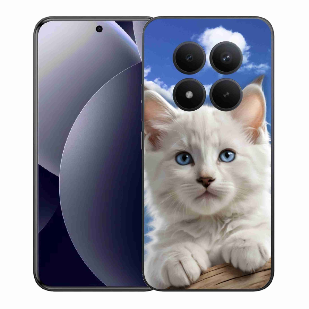 Gél borító mmCase a Xiaomi Redmi Note 15 Pro+ 5G számára - cica és felhők