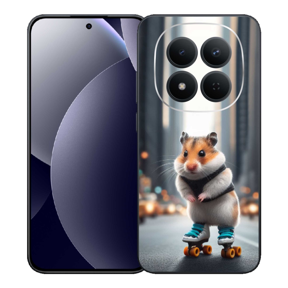 Zselés borítás mmCase a Xiaomi Redmi Note 15 Pro 5G számára - hörcsög a korcsolyán