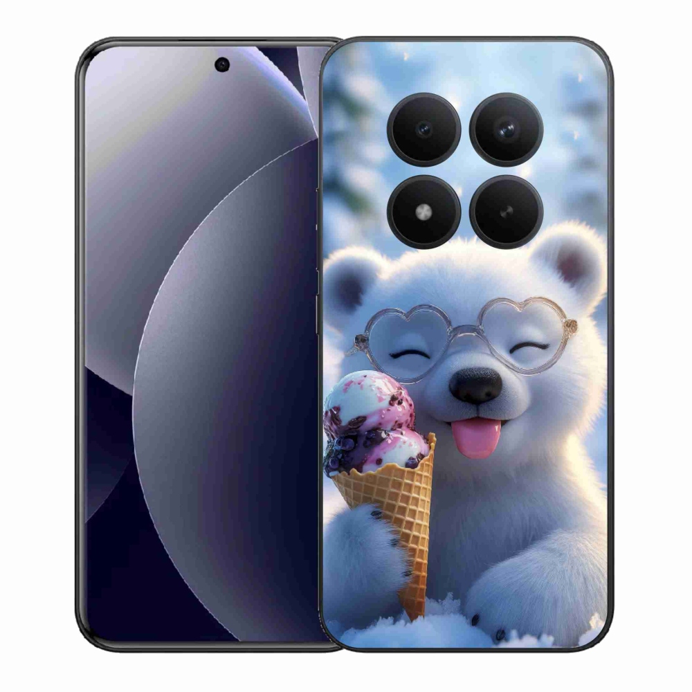 Gél borítás mmCase a Xiaomi Redmi Note 15 Pro+ 5G számára - mackó fagylalttal