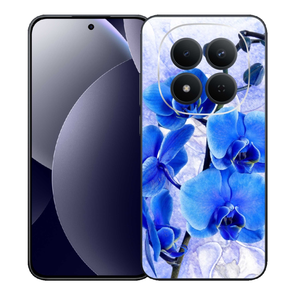 Gél borítás mmCase a Xiaomi Redmi Note 15 Pro 5G számára - kék virágok