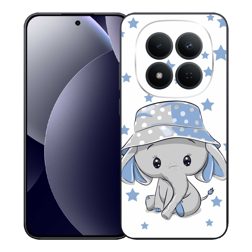 Gél borítás mmCase a Xiaomi Redmi Note 15 Pro 5G számára - kék elefánt