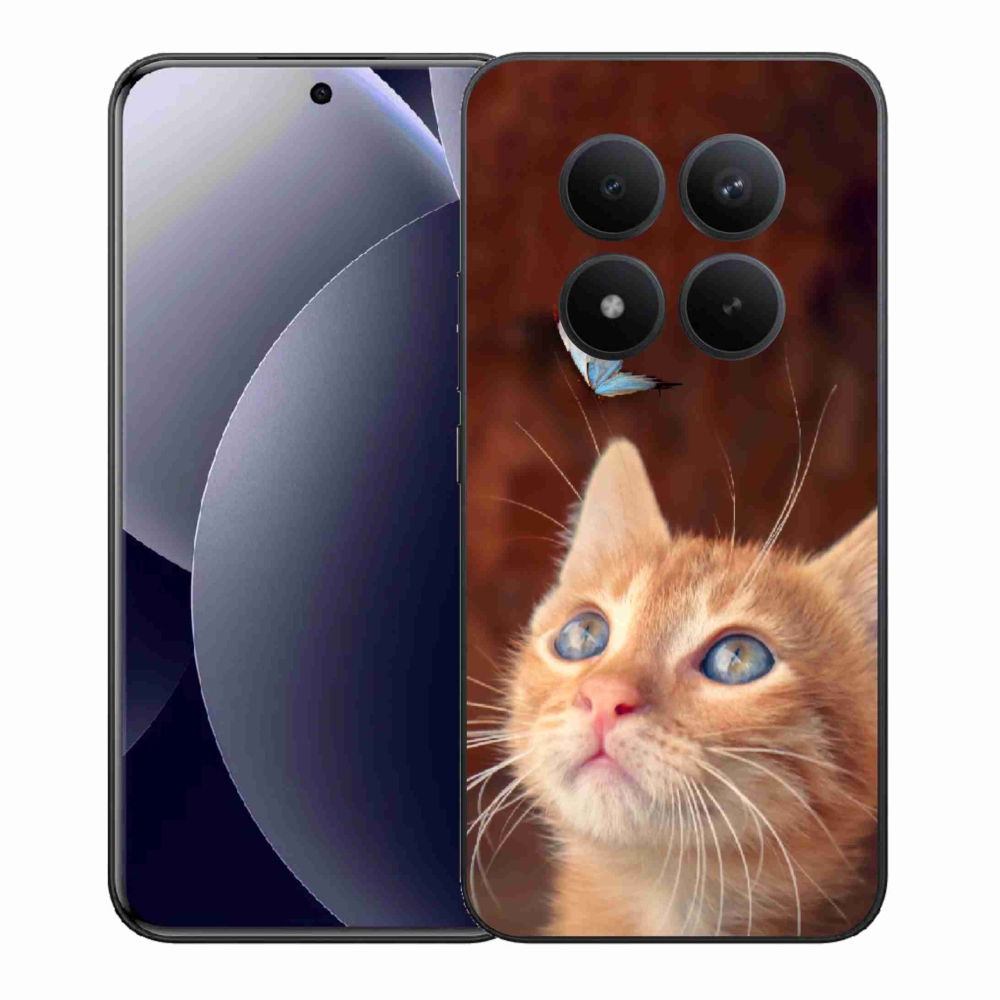 Gél borítás mmCase a Xiaomi Redmi Note 15 Pro+ 5G/Xiaomi Poco M8 Pro 5G számára - pillangó és cica