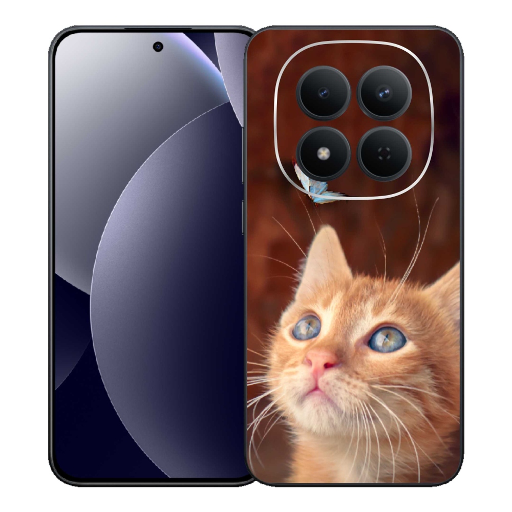 Gél borítás mmCase a Xiaomi Redmi Note 15 Pro 5G-hez - pillangó és cica