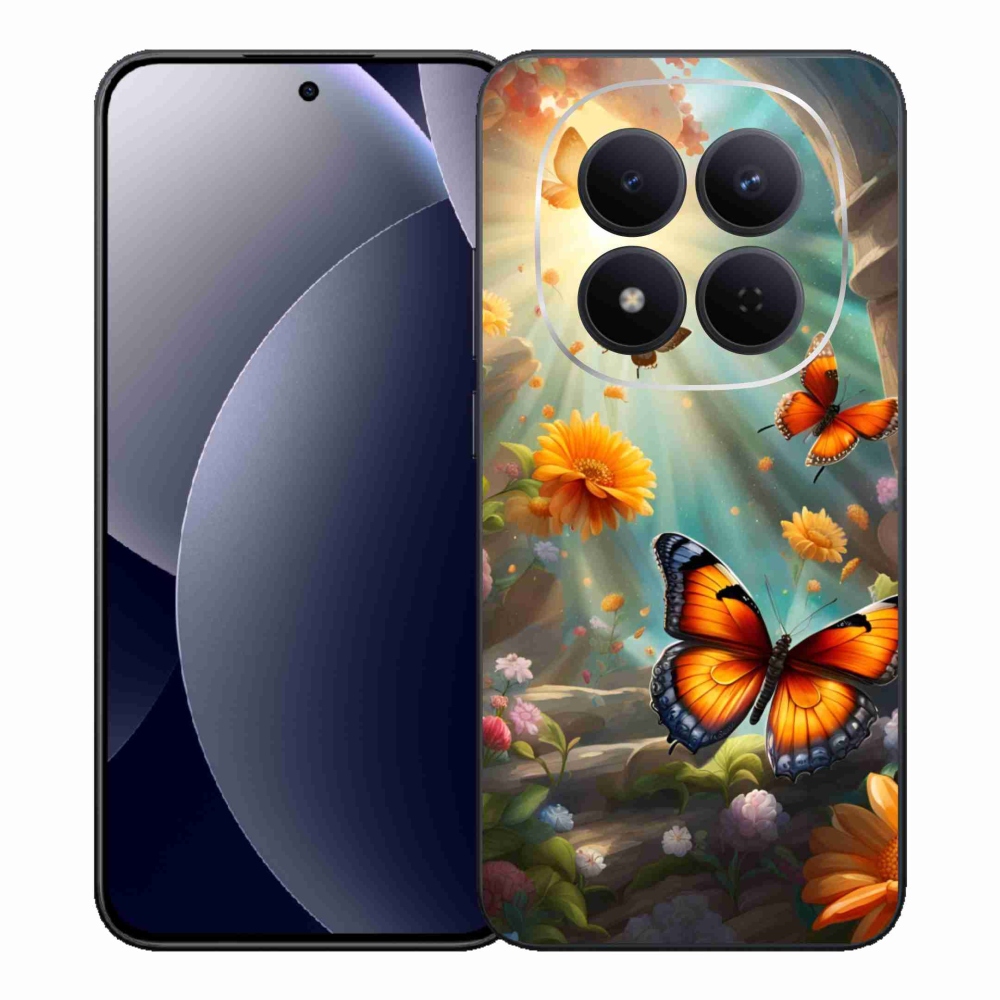 Gél borítás mmCase a Xiaomi Redmi Note 15 Pro 5G-hez - pillangókert 2