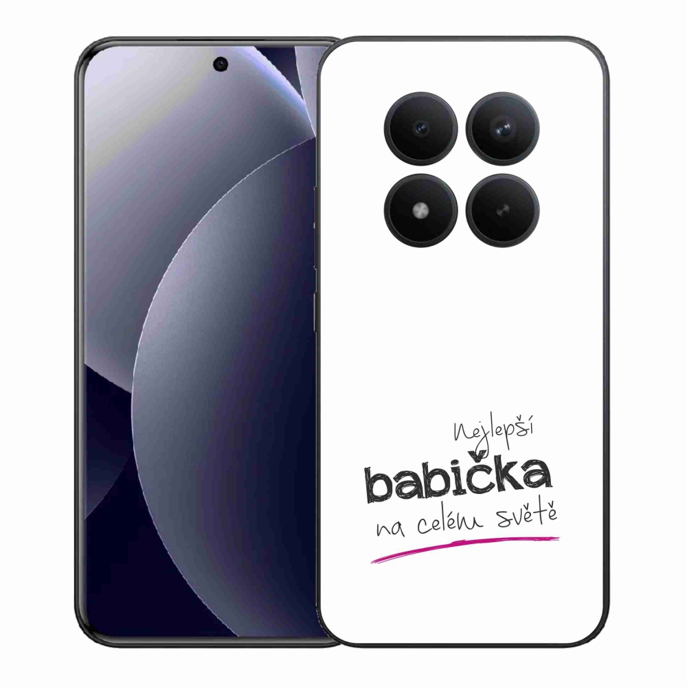 Gél borítás mmCase a Xiaomi Redmi Note 15 Pro+ 5G/Xiaomi Poco M8 Pro 5G - legjobb nagymama 4 fehér háttérrel