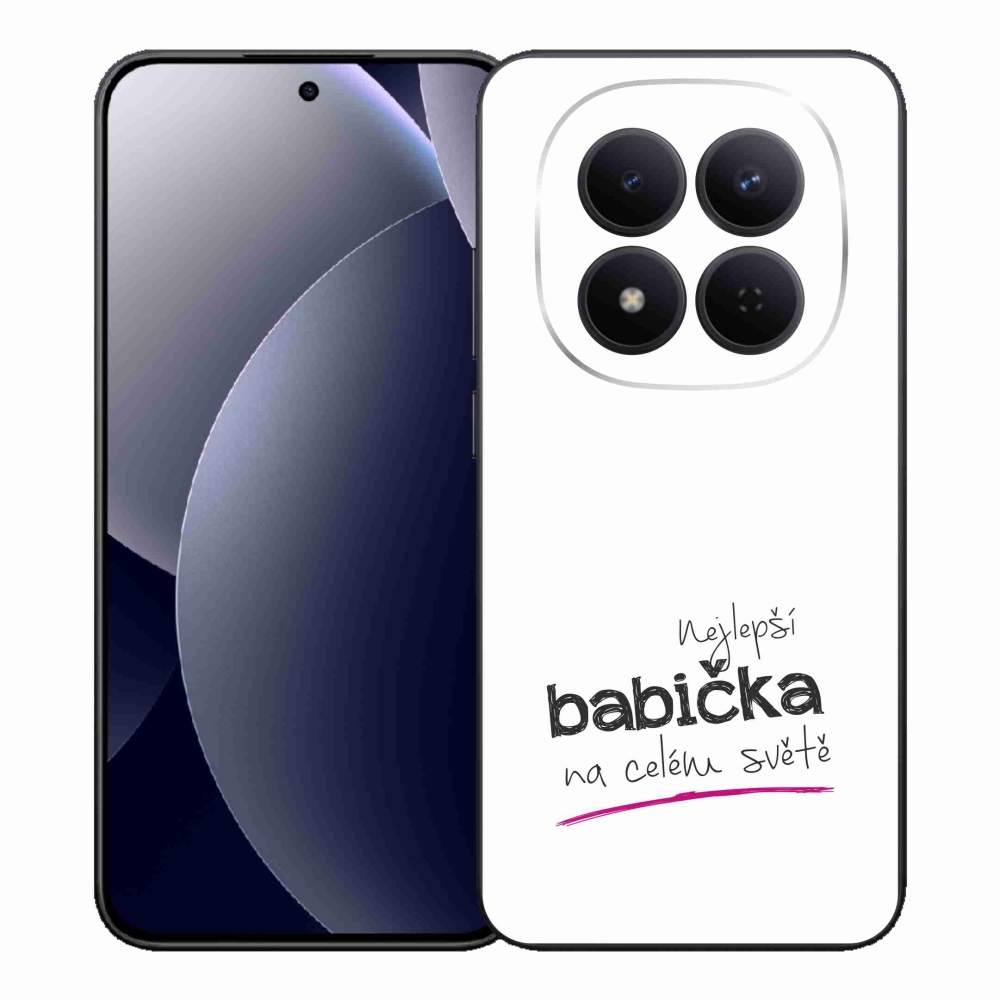 Gél borító mmCase a Xiaomi Redmi Note 15 Pro 5G-n - a legjobb nagymama 4 fehér háttérrel