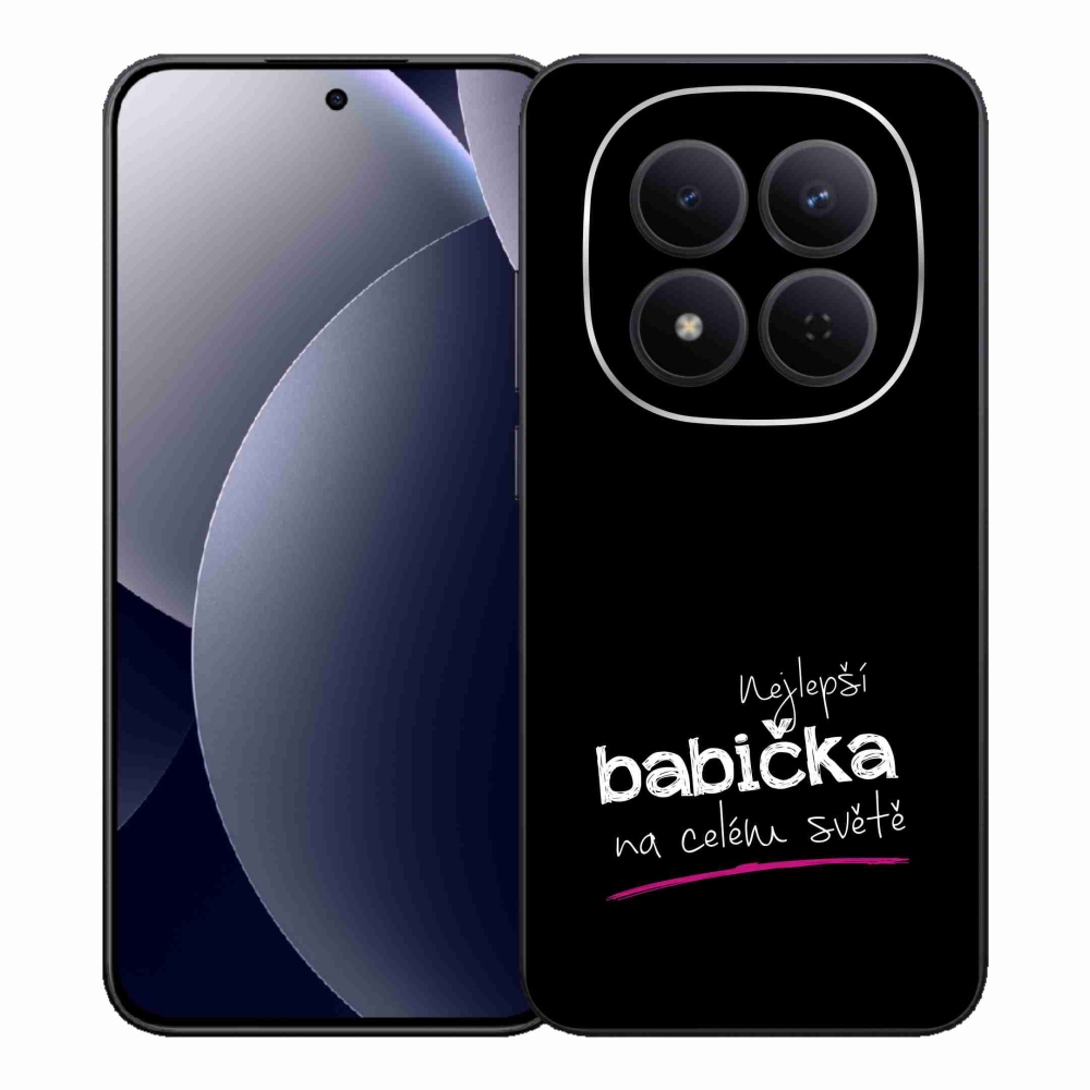 Gél borító mmCase a Xiaomi Redmi Note 15 Pro 5G - a legjobb nagymama 4 fekete háttérrel