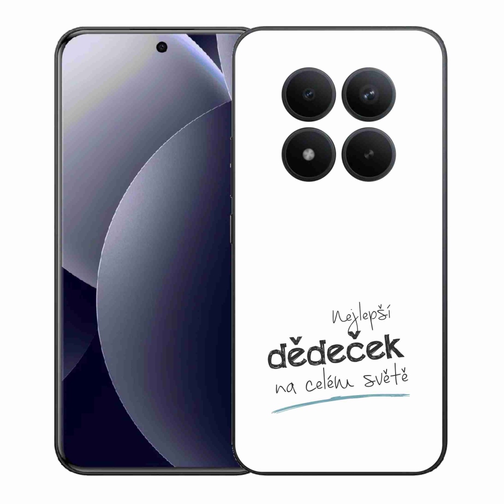 Gél borító mmCase a Xiaomi Redmi Note 15 Pro+ 5G/Xiaomi Poco M8 Pro 5G - a legjobb nagypapa 3 fehér háttérrel