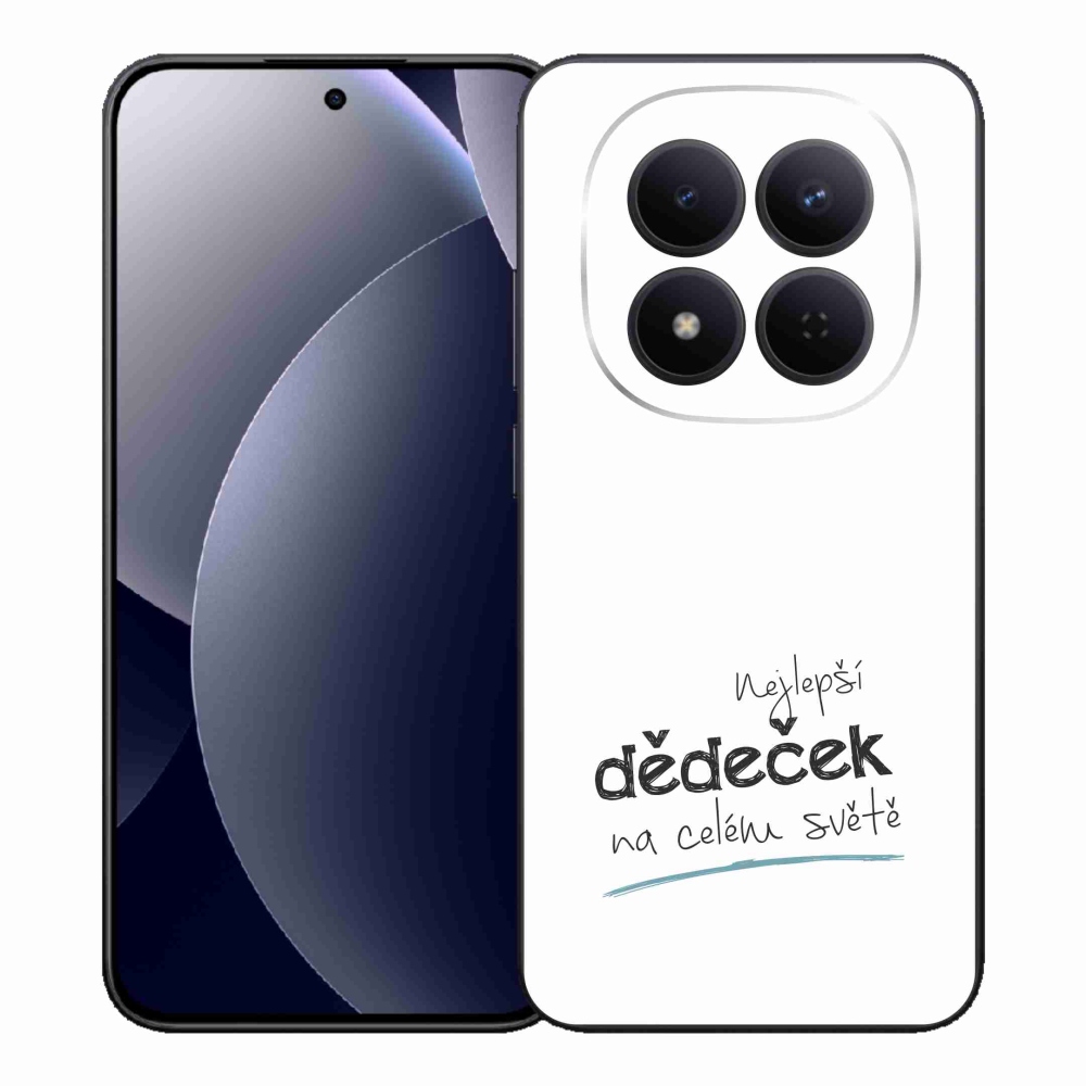 Gél borító mmCase a Xiaomi Redmi Note 15 Pro 5G - a legjobb nagypapa 3 fehér háttérrel