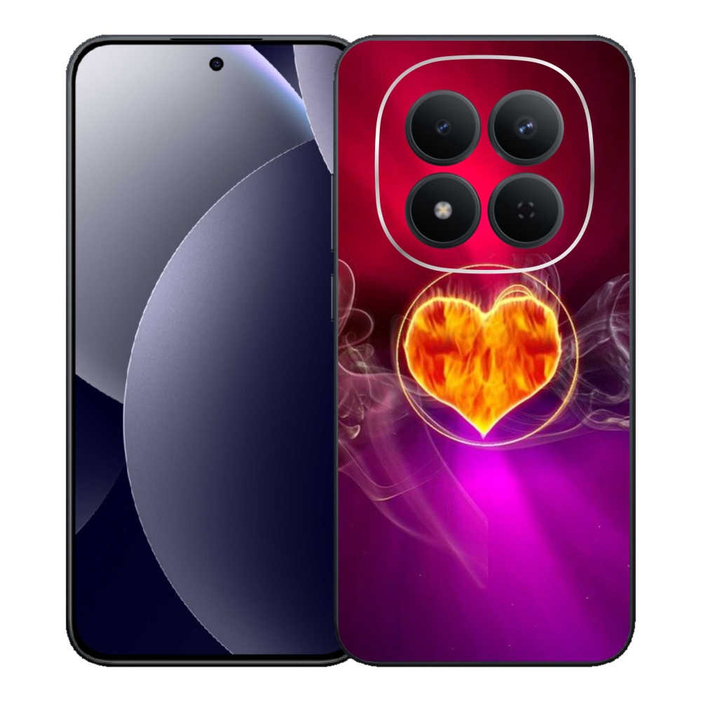 Gél borítás mmCase a Xiaomi Redmi Note 15 Pro 5G számára - tüzes szív