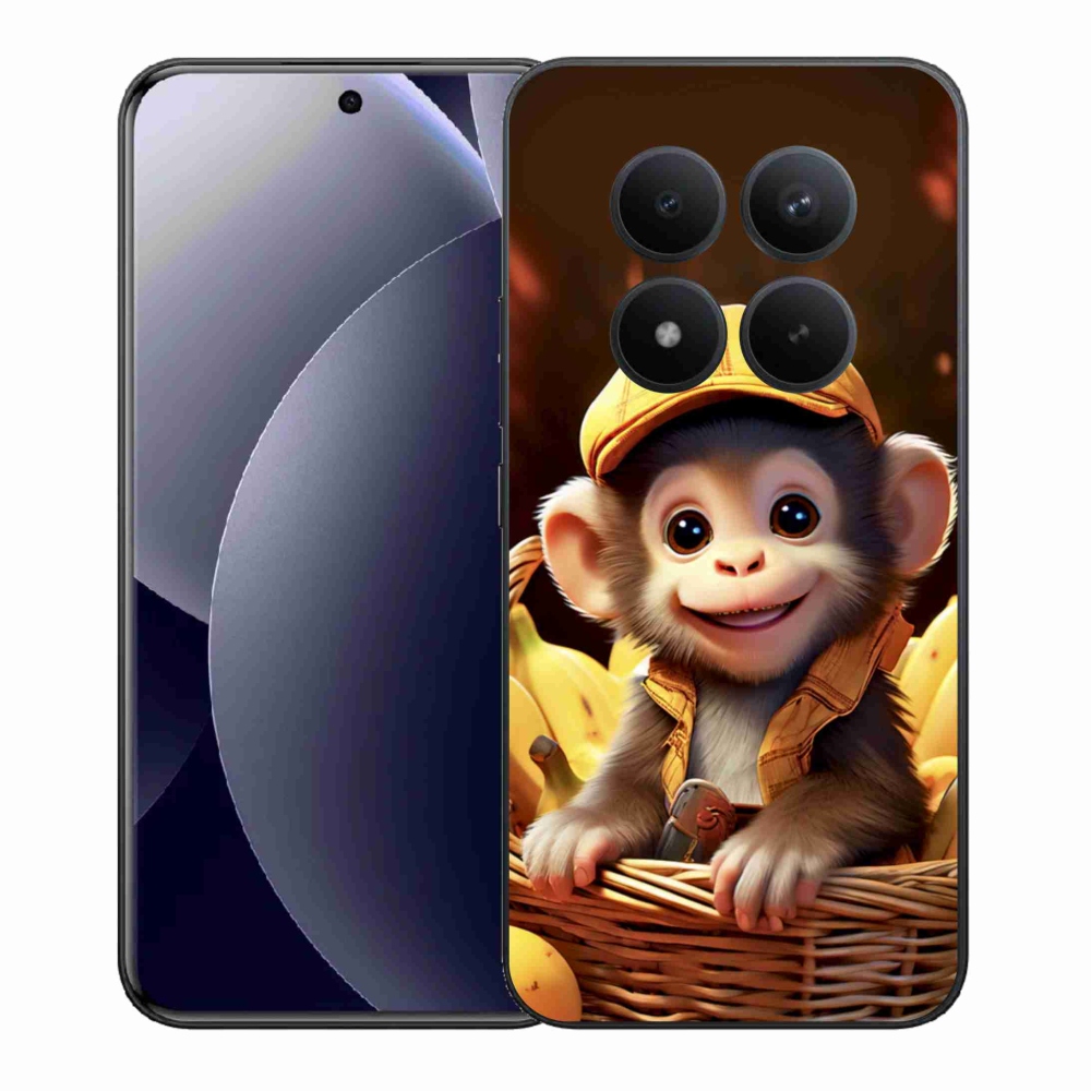 Zselés borítás mmCase a Xiaomi Redmi Note 15 Pro+ 5G számára - majom a kosárban