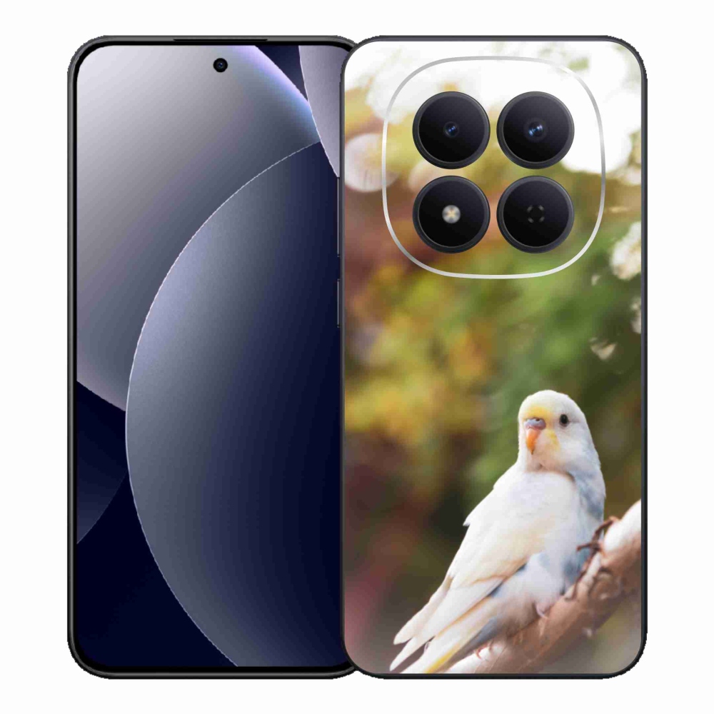 Zselés borítás mmCase a Xiaomi Redmi Note 15 Pro 5G-hez - papagáj andulka fehér