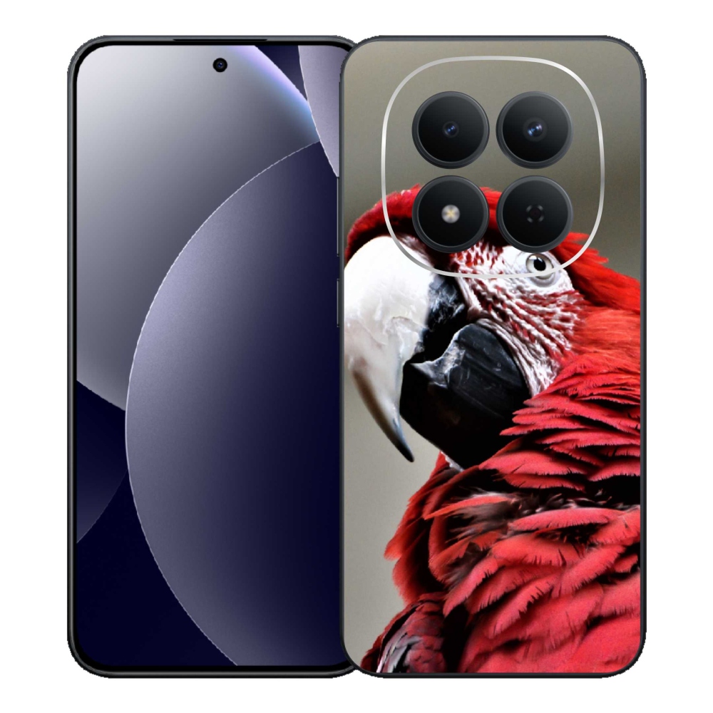 Gél borítás mmCase a Xiaomi Redmi Note 15 Pro 5G-hez - papagáj ara piros