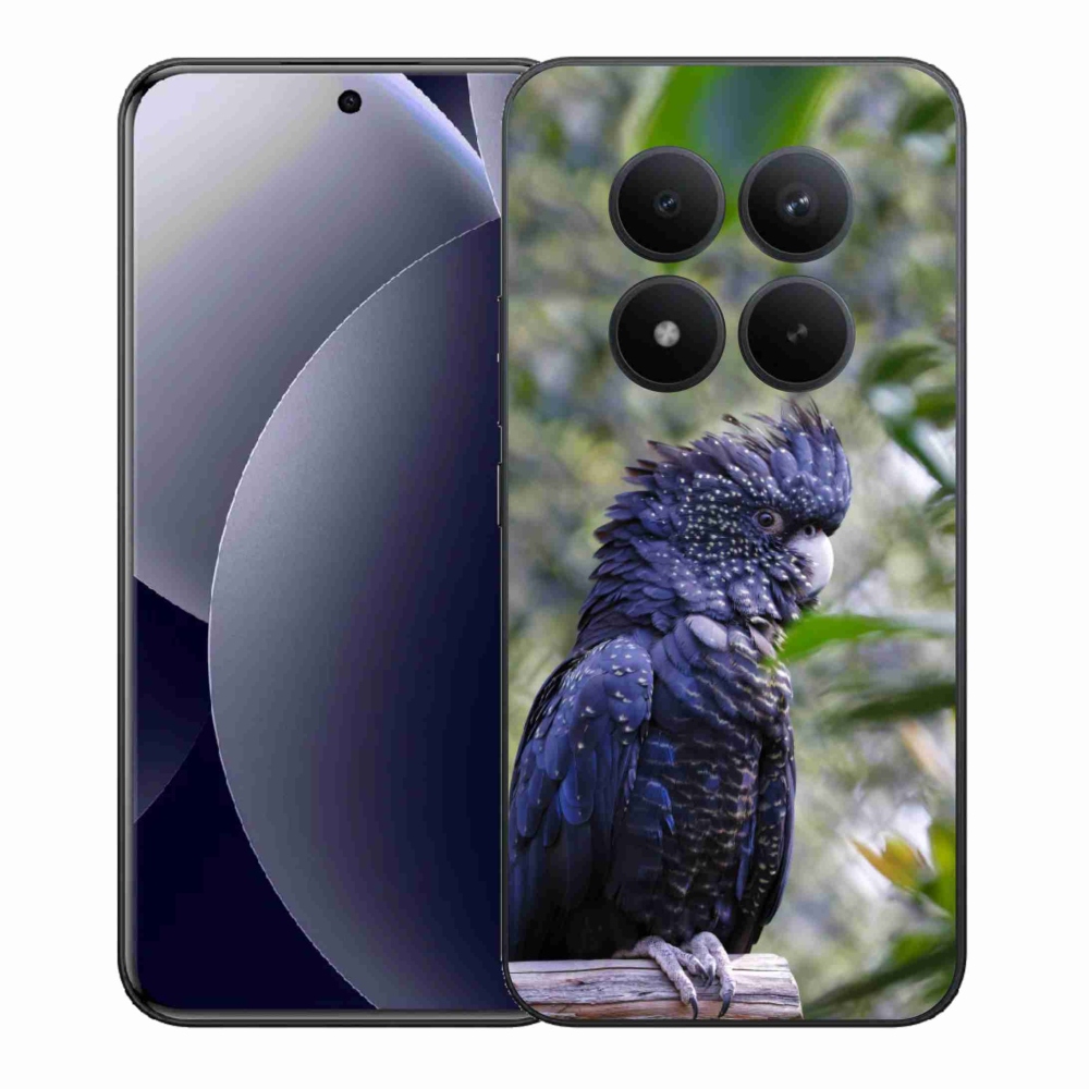Gél borítás mmCase a Xiaomi Redmi Note 15 Pro+ 5G számára - papagáj kakadu fekete