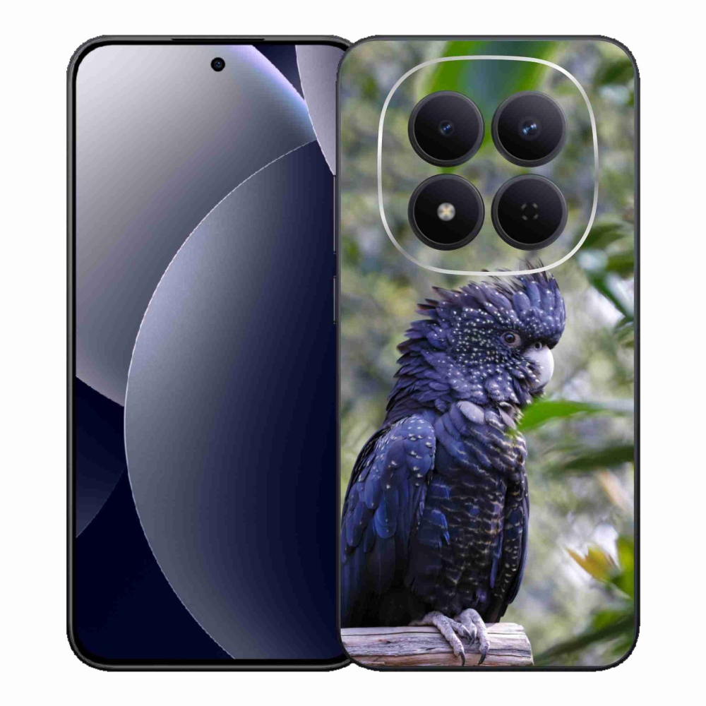 Gél borítás mmCase a Xiaomi Redmi Note 15 Pro 5G-hez - papagáj kakadu fekete