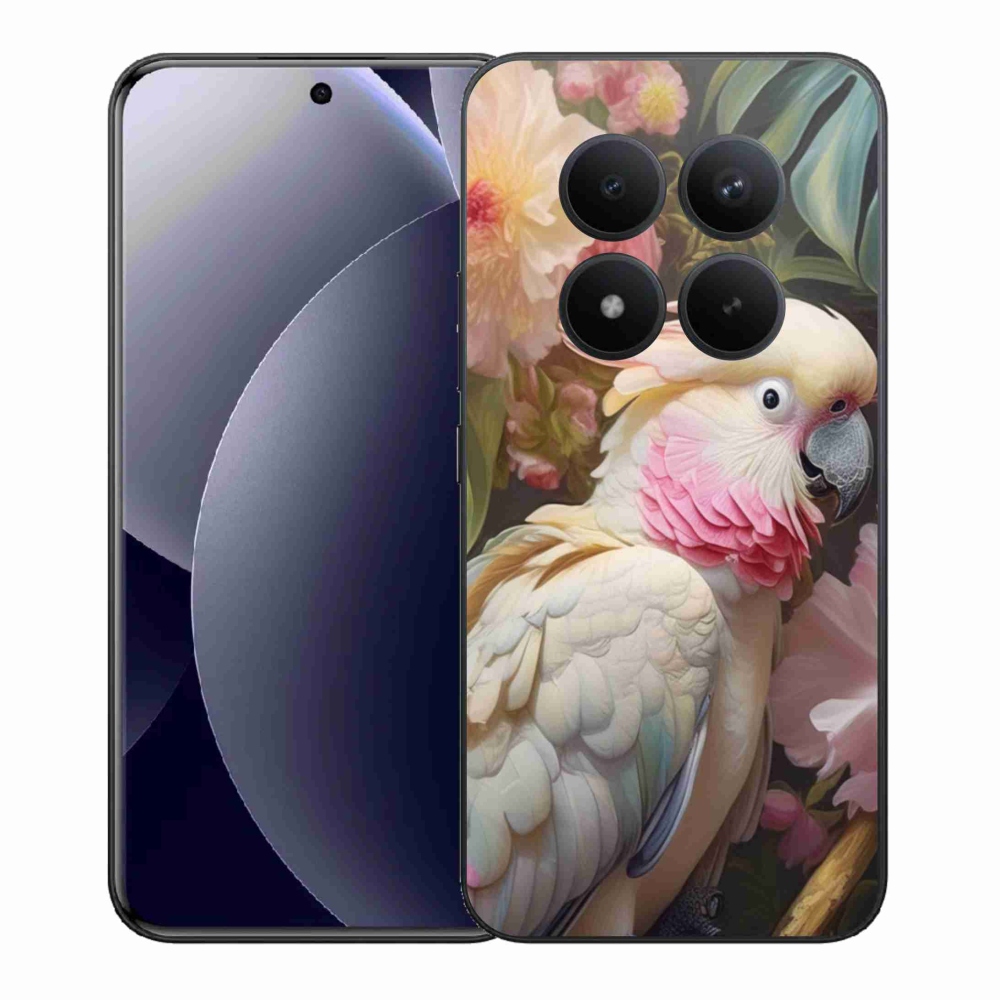 Gél borítás mmCase a Xiaomi Redmi Note 15 Pro+ 5G/Xiaomi Poco M8 Pro 5G - papagáj kakadu rózsaszín 2