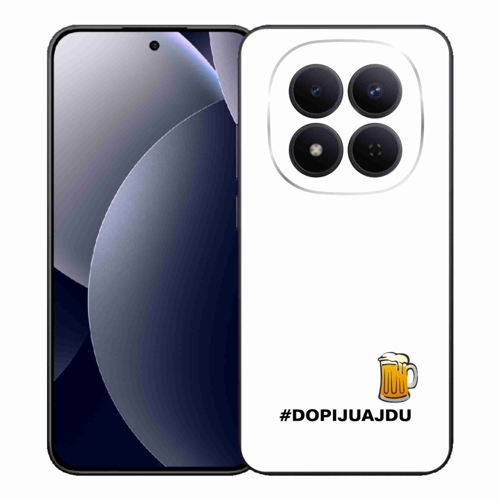 Gél borítás mmCase a Xiaomi Redmi Note 15 Pro 5G - sör motívum 1 fehér háttérrel