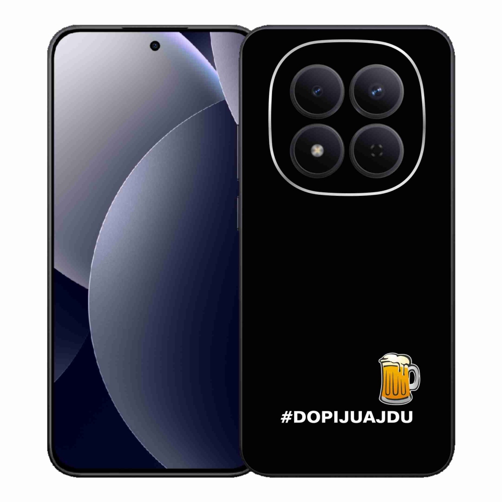 Gél borítás mmCase a Xiaomi Redmi Note 15 Pro 5G - sör motívum 1 fekete háttérrel