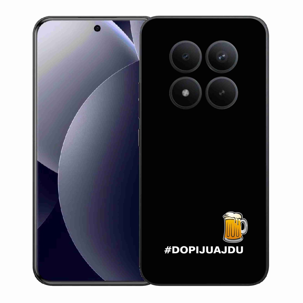 Gél borítás mmCase a Xiaomi Redmi Note 15 Pro+ 5G/Xiaomi Poco M8 Pro 5G - sör motívum 1 fekete háttérrel