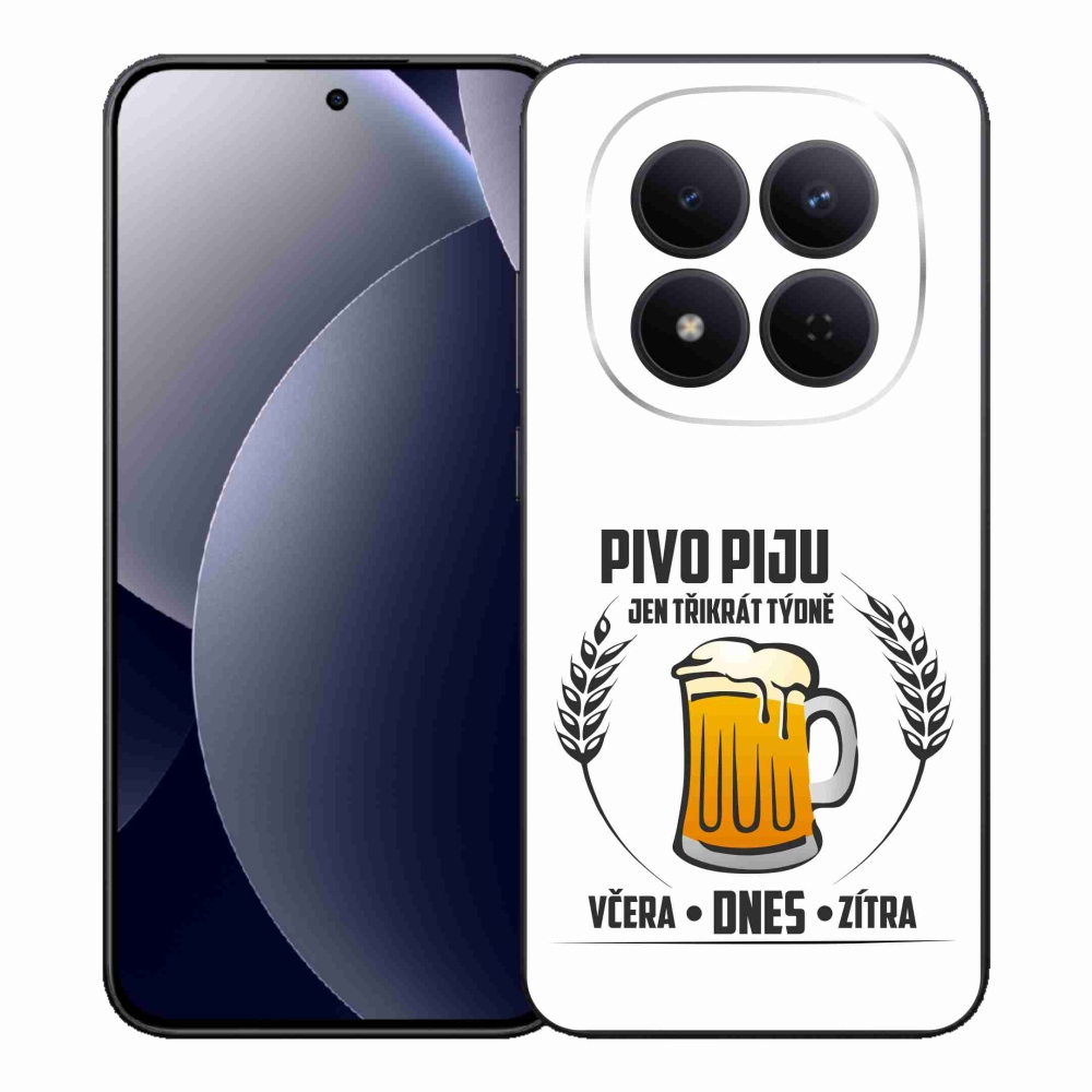 Gél borítás mmCase a Xiaomi Redmi Note 15 Pro 5G-hez - sör motívum fehér háttérrel