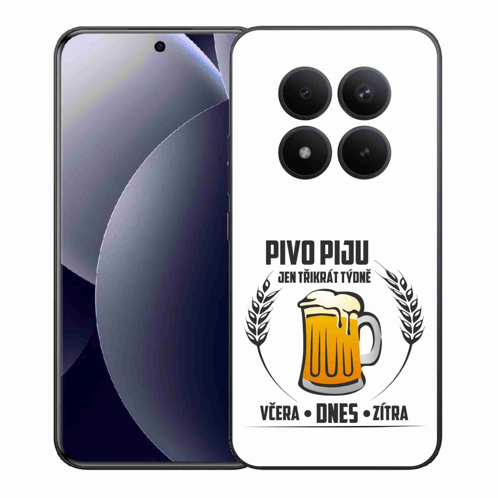 Gél borítás mmCase a Xiaomi Redmi Note 15 Pro+ 5G/Xiaomi Poco M8 Pro 5G - sör motívum fehér háttérrel