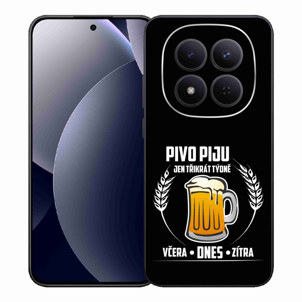 Gél borítás mmCase a Xiaomi Redmi Note 15 Pro 5G-hez - sör motívum fekete háttérrel