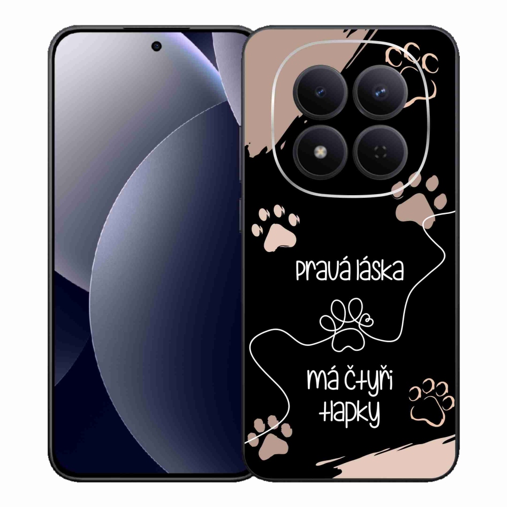 Gél borítás mmCase a Xiaomi Redmi Note 15 Pro 5G-hez - kutya motívum 1 fekete háttér