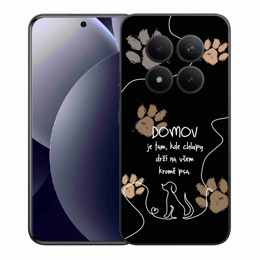 Gél borítás mmCase a Xiaomi Redmi Note 15 Pro+ 5G/Xiaomi Poco M8 Pro 5G számára - kutya motívum fekete háttérrel