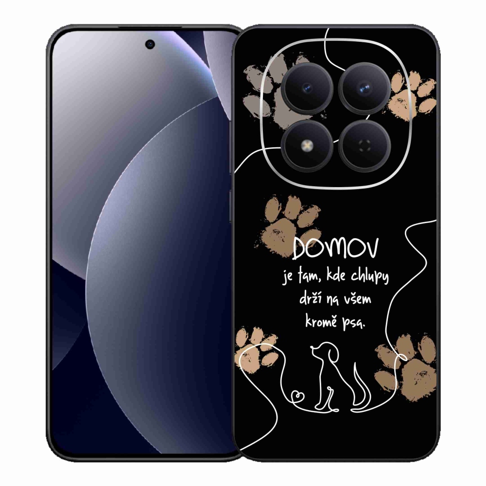 Gél borítás mmCase a Xiaomi Redmi Note 15 Pro 5G számára - kutya motívum fekete háttérrel