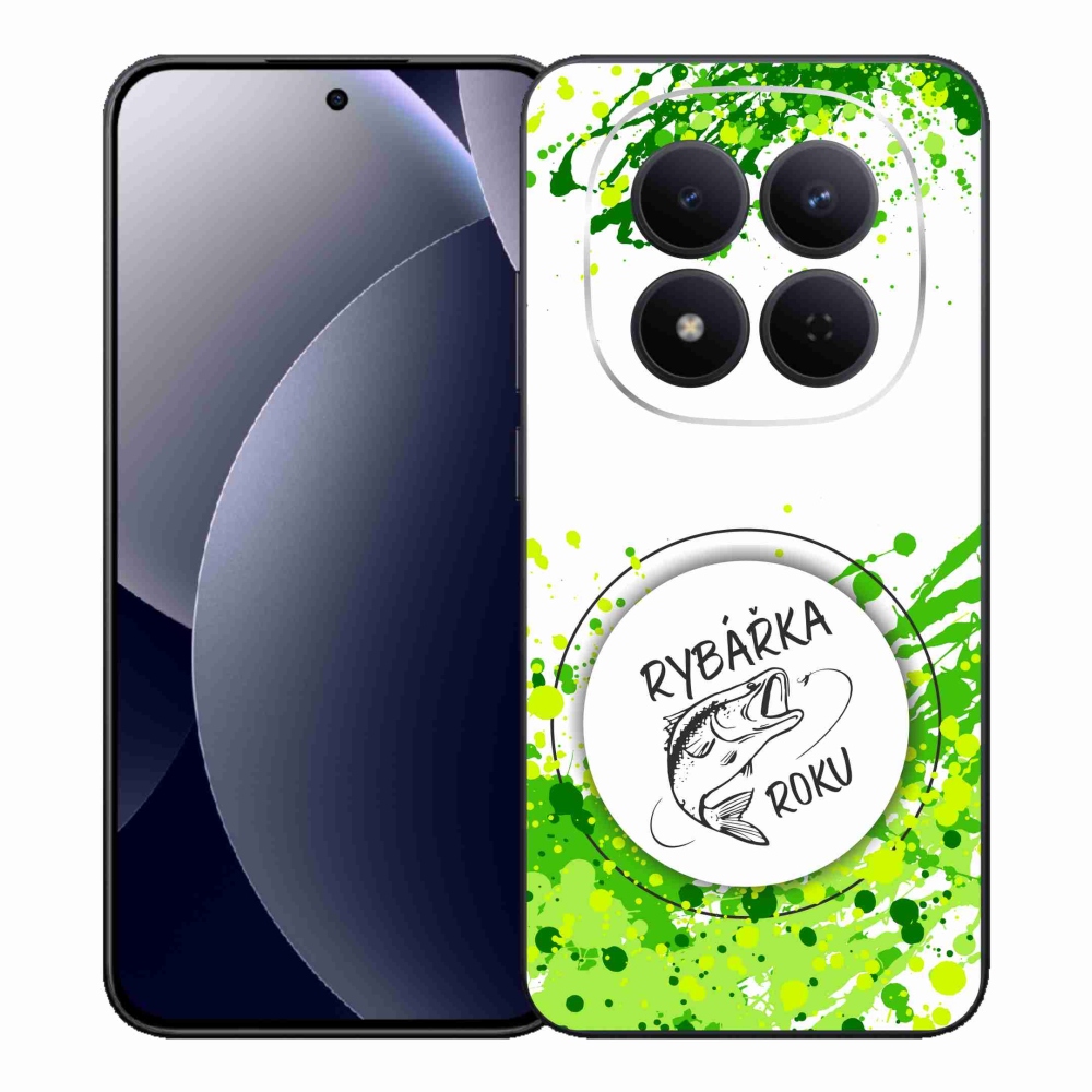 Gél borító mmCase a Xiaomi Redmi Note 15 Pro 5G-hez - az év halászának fehér háttere