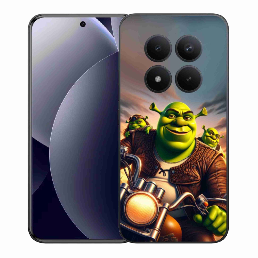 Zselés borítás mmCase a Xiaomi Redmi Note 15 Pro+ 5G/Xiaomi Poco M8 Pro 5G számára - Shrek egy motorkerékpáron