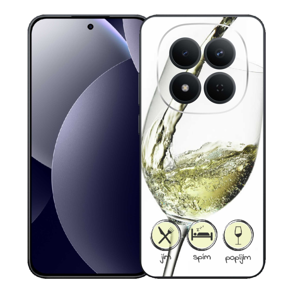 Gél borítás mmCase a Xiaomi Redmi Note 15 Pro 5G-hez - borospohár fehér