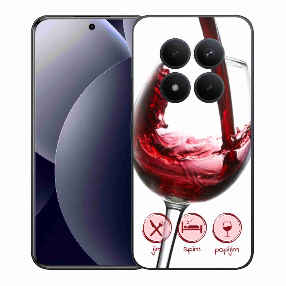Gél borítás mmCase a Xiaomi Redmi Note 15 Pro+ 5G/Xiaomi Poco M8 Pro 5G számára - borospohár piros