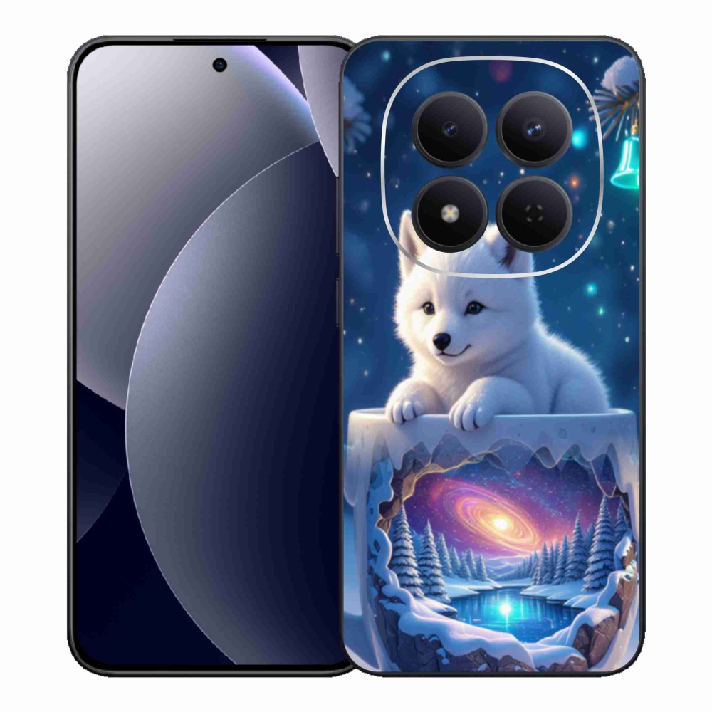 Gél borítás mmCase a Xiaomi Redmi Note 15 Pro 5G-hez - karácsonyi kölyökkutya