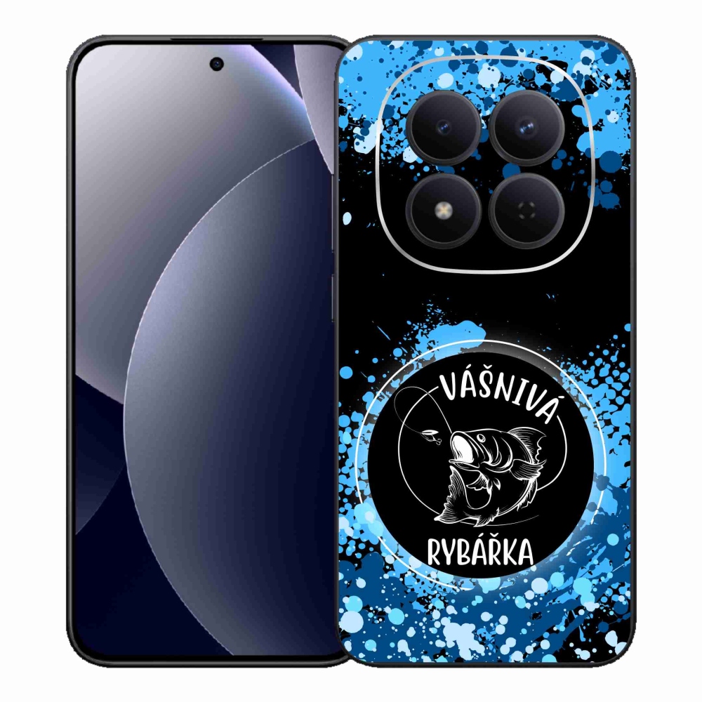 Gél borító mmCase a Xiaomi Redmi Note 15 Pro 5G számára - szenvedélyes halász fekete háttérrel