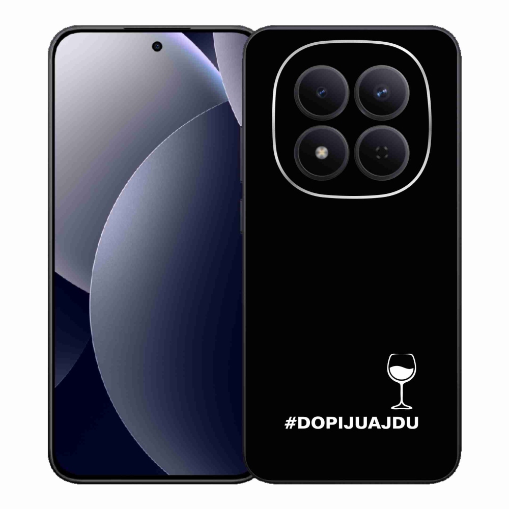 Gél borítás mmCase a Xiaomi Redmi Note 15 Pro 5G-hez - bor motívum fekete háttérrel