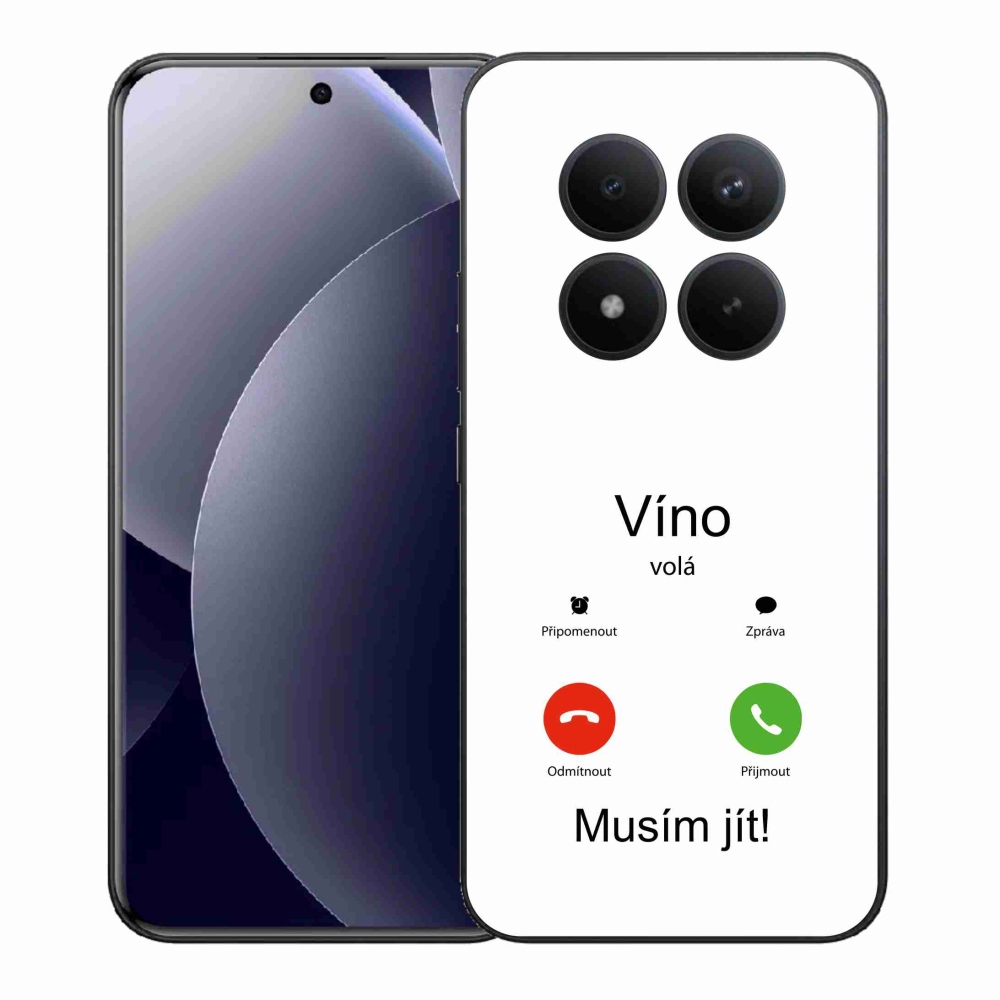 Gél borítás mmCase a Xiaomi Redmi Note 15 Pro+ 5G/Xiaomi Poco M8 Pro 5G számára - bor hívja fehér háttérrel